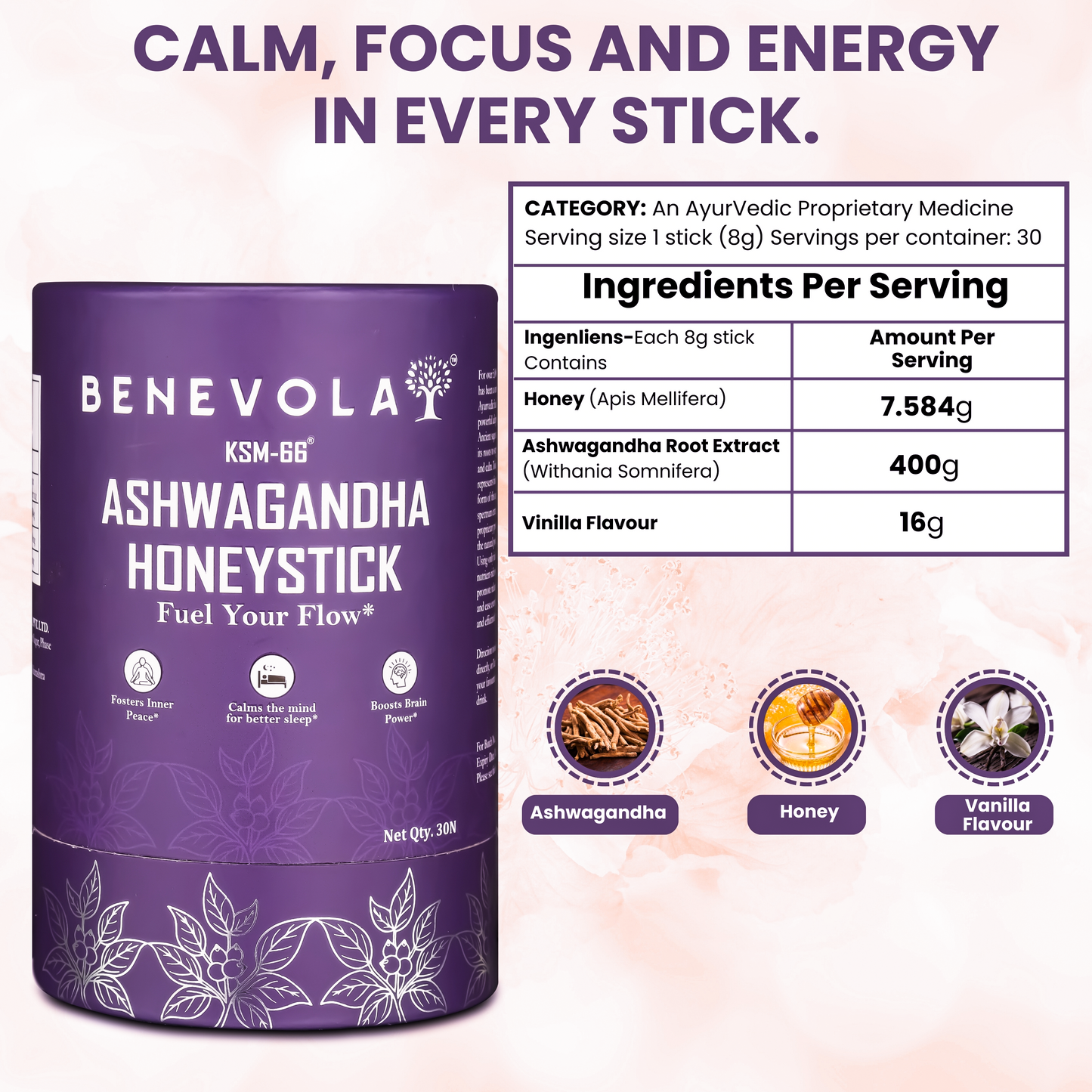 KSM-66® Ashwagandha Honey Stick