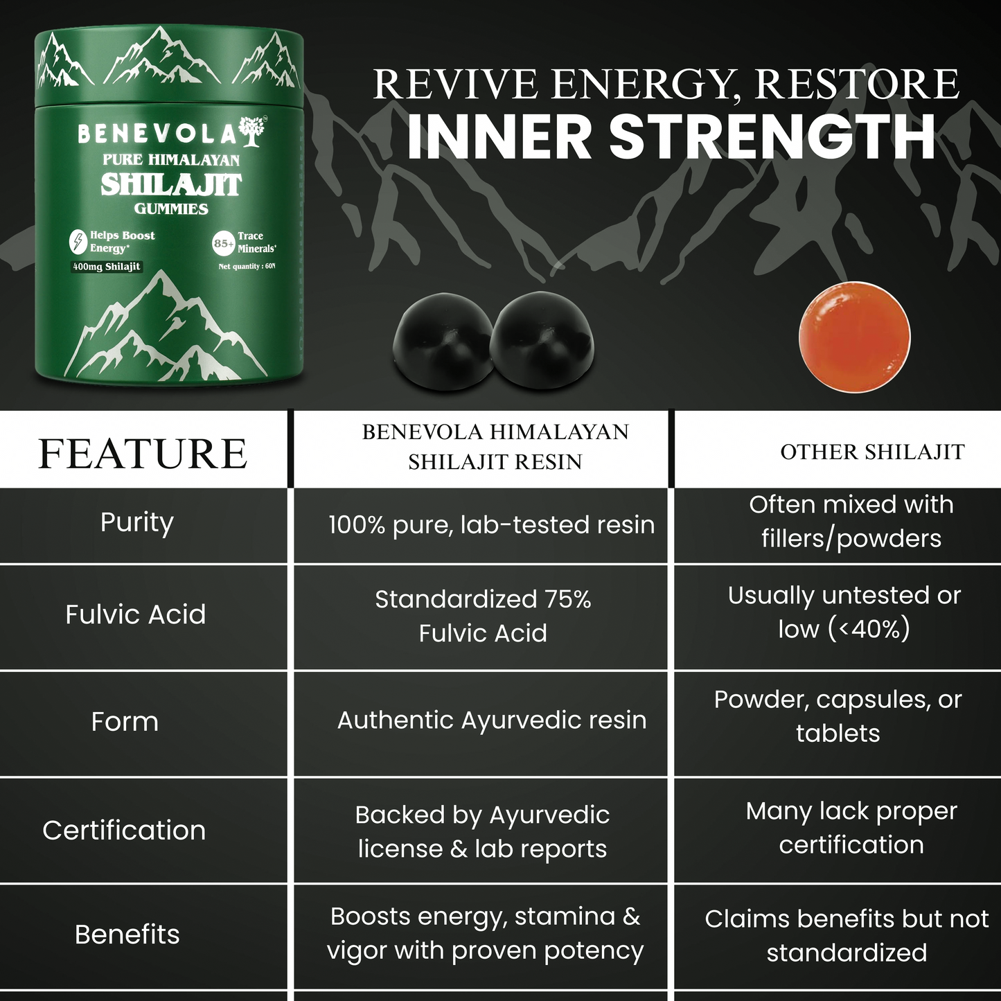 Pure Himalayan Shilajit Gummies - 400mg
